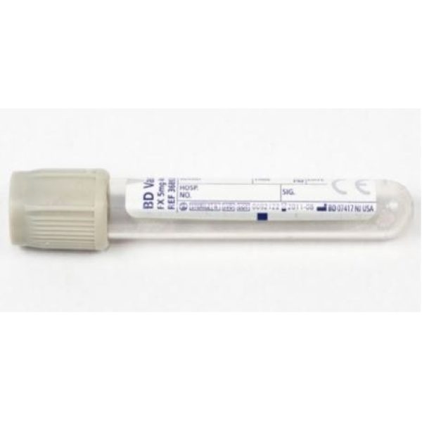 BD Vacutainer Blood Sample Tube Plastic Grey 2ml 1x100