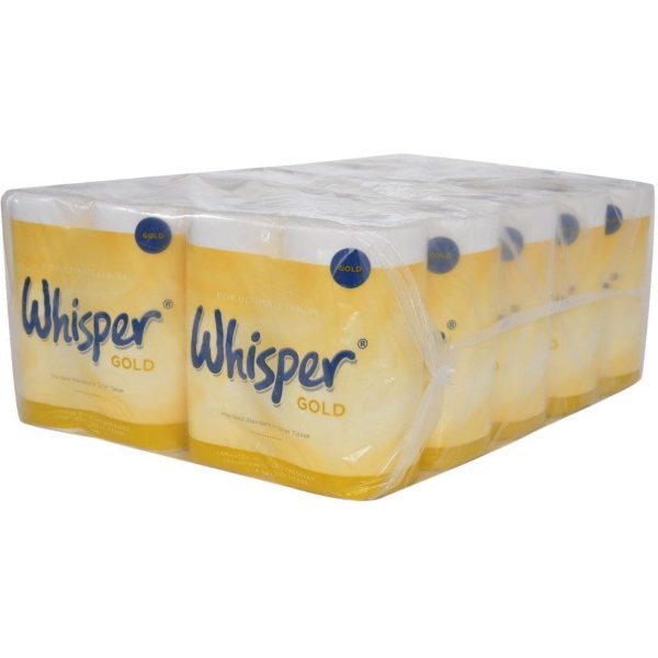 Whisper Gold Toilet Roll 3Ply WHITE 21m X 40