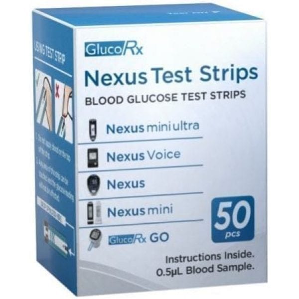GlucoRX Nexus Blood Test Strips 1x50