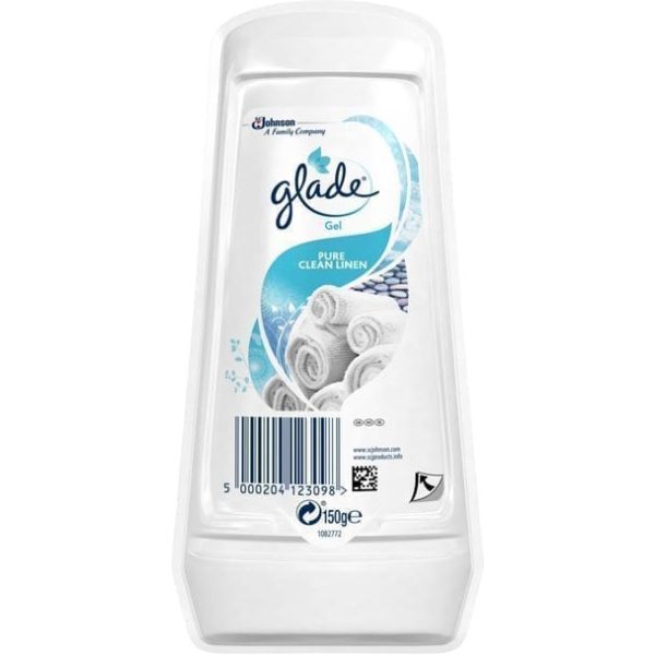 Glade Solid Clean Linen Gel 150GM X 8