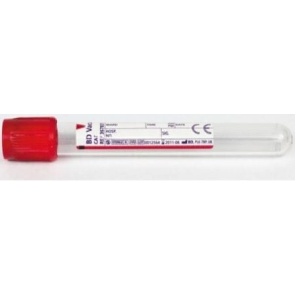 Vacutainer Blood Sample Tube Plastic Red 6ml 1x100