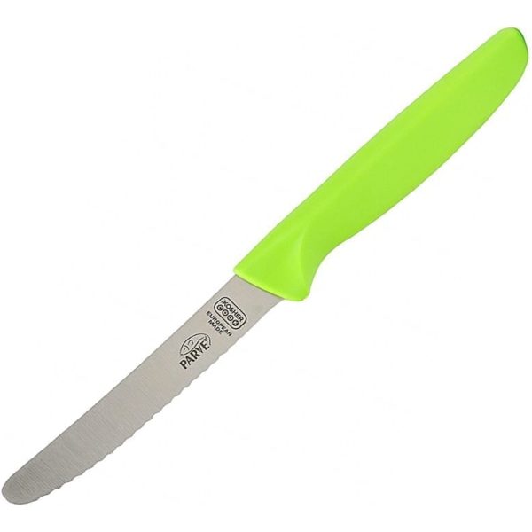 Kitchen Knife Steak and Vegetable Knife Razor Sharp Pointed Tip Serrated Edge GREEN 4â€