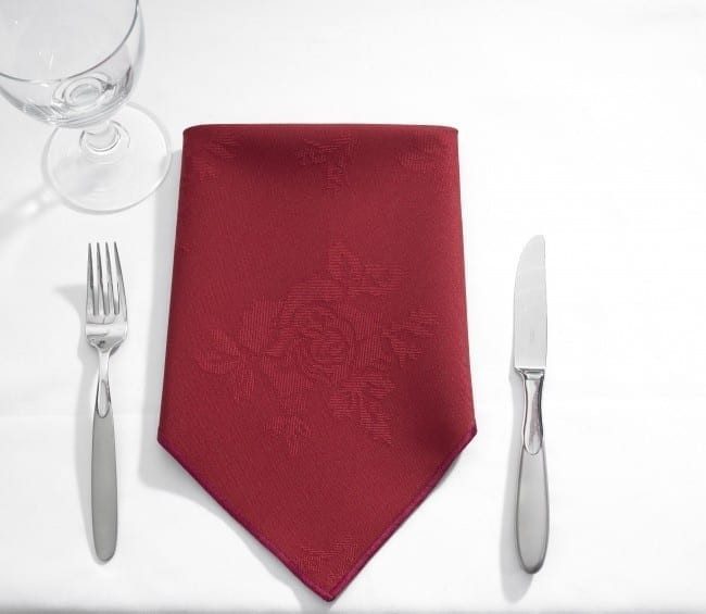 Table Cloth Rose Design Circular BURGUNDY 62''