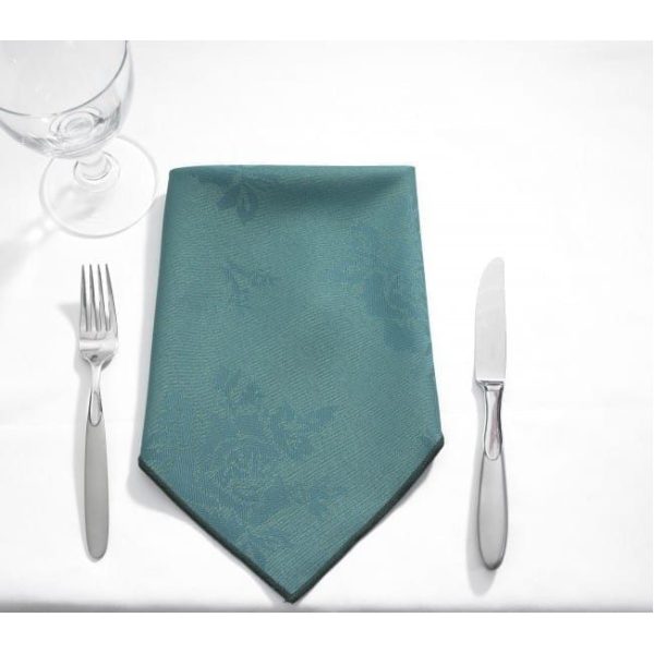 Napkin Rose Design FOREST GREEN 16x16''