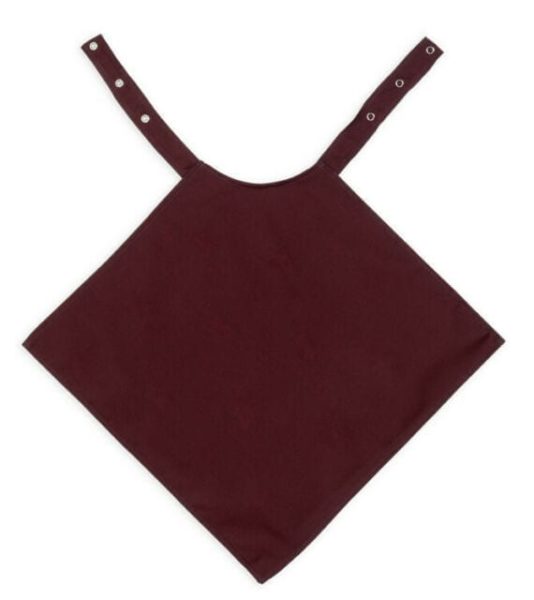 Jacquard Dignity Bib W/Snaps MAROON 46x46CM