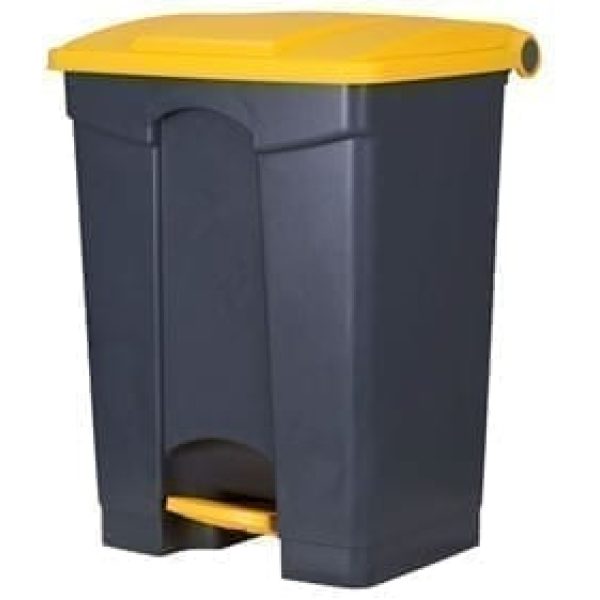 Waste Pedal Bin YELLOW and GREY 68LTR