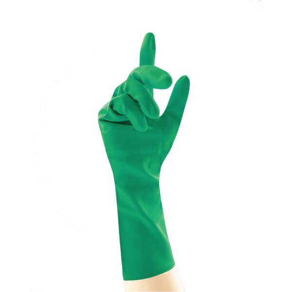Rubber Gloves Flocklined GREEN Extra Large