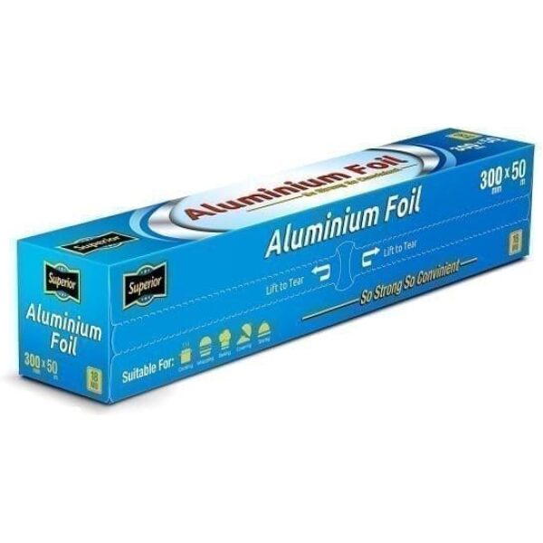 Superior Aluminium Foil Roll 18mu 300MMx50M