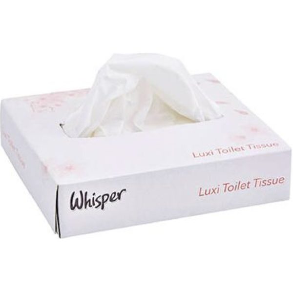 Whisper Luxi Flat Pack Tissue Wipes 72 X 78