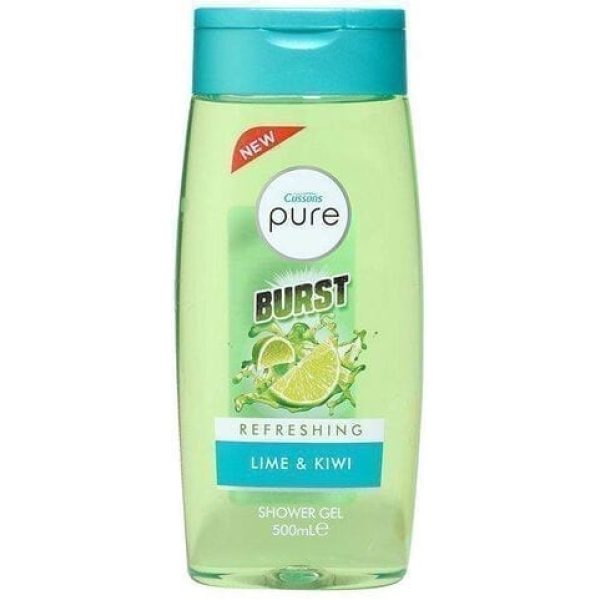 Cussons Pure Shower Gel Refreshing Lime & Kiwi 500ML X 6