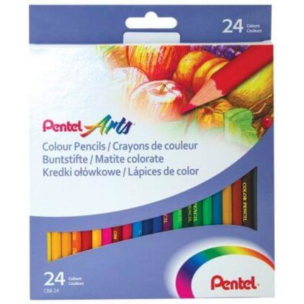 Pentel Coloured Pencils X 24