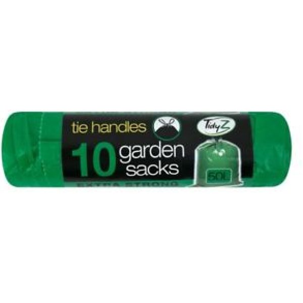 Tidyz Garden Bags Tie Handles 50LTR 10 X 24 B2483