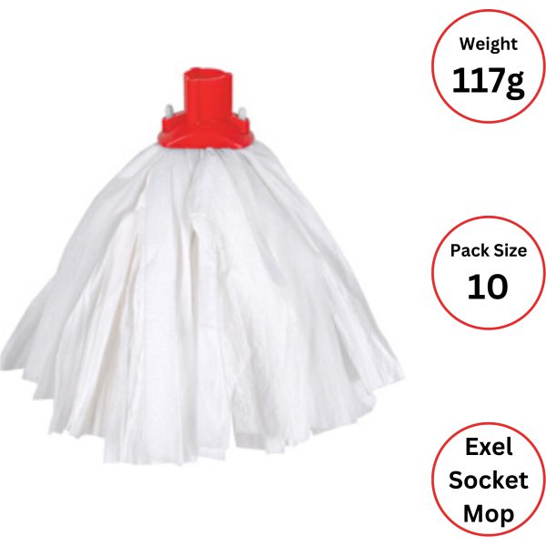 Exel Socket Mop RED Big WHITE 117g X 10