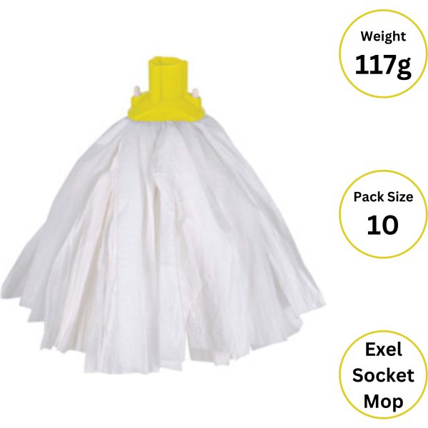 Exel Socket Mop YELLOW Big WHITE 117g X 10