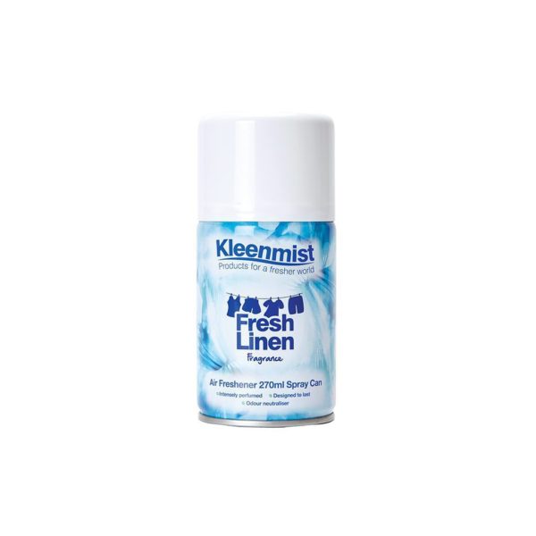 Kleenmist Aerosol Refill Fresh Linen Powder 270ML X 12