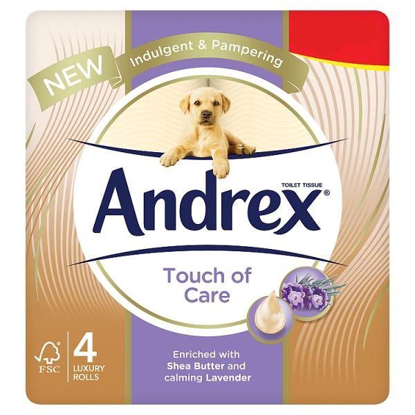 Andrex Touch Of Care Toilet Rolls With Lavender 4 X 6
