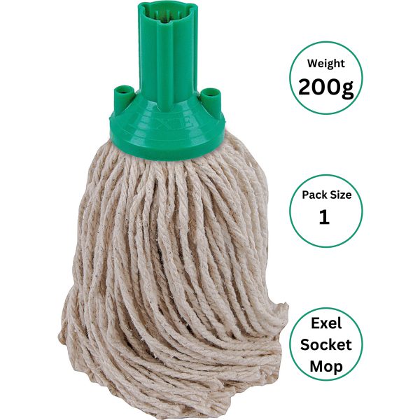 Exel PY Socket Mop GREEN 200g