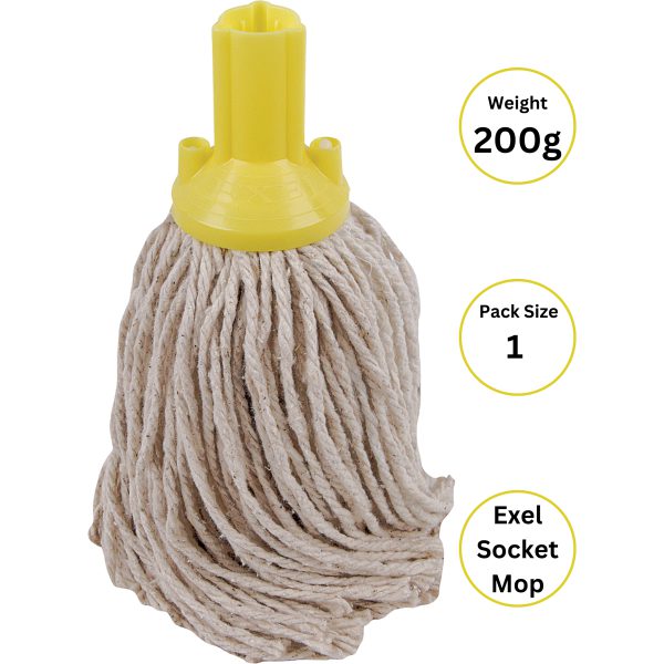 Exel PY Socket Mop YELLOW 200g
