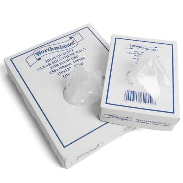 Lothene Clear Poly Bags Dispensing Boxes CLEAR 12x18'' X 1000