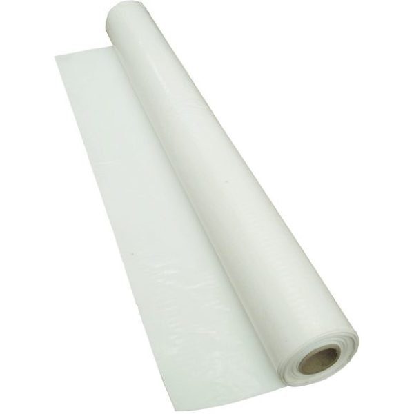 Stubby Polythene Centerfold Plastic Tablecloth Roll WHITE 400M