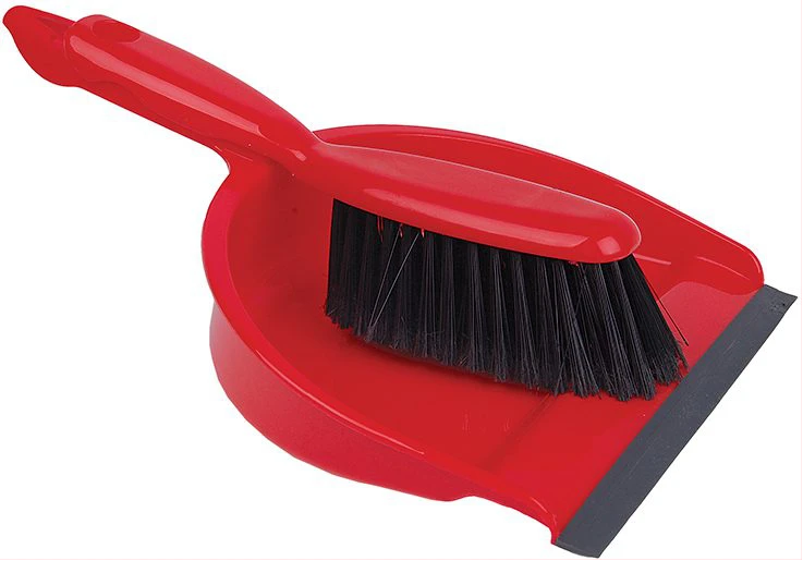 Professional Dustpan & Brush Set RED Plastic 22x32x10CM Professional Dustpan & Brush Set RED Plastic 22x32x10CM