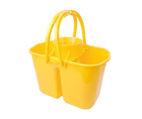 Double Mop Bucket & Wringer YELLOW 14LTR