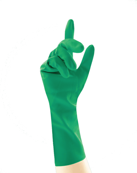 Plastico Rubber Gloves GREEN Medium