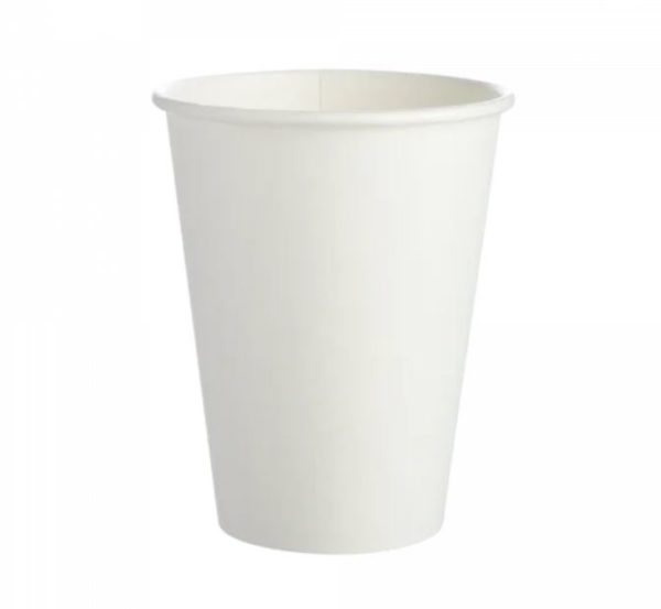 Paper Coffee Cup Plain Single Wall  WHITE 8OZ 50 X 20