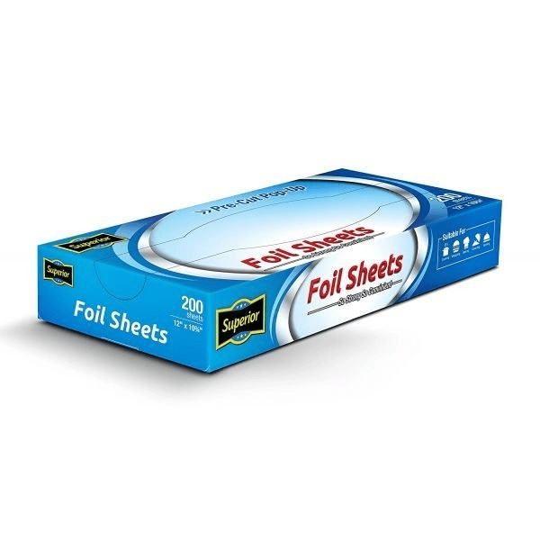 Superior Aluminium Pre Cut Foil Sheets 10.75" X 200 60012060