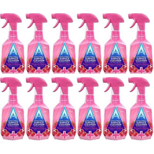 Astonish Antibacterial Surface Cleanser Pom & Rasp 750ML X 12
