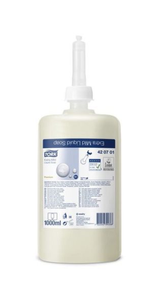 Tork Premium Extra Mild Liquid Hand Soap 420701 6 x 1ltr S1