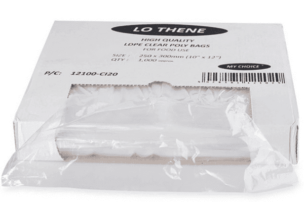 Lothene Clear Poly Bags Dispensing Boxes CLEAR 10x15'' X 1000