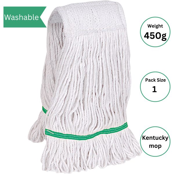 Hygiemix Scratchback Stayflat Kentucky Mop GREEN 450g