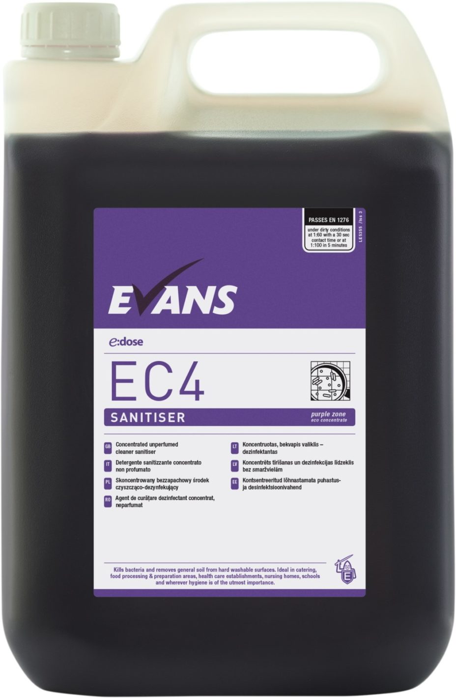 Evans EC4 E-Dose Sanitiser 5Ltr