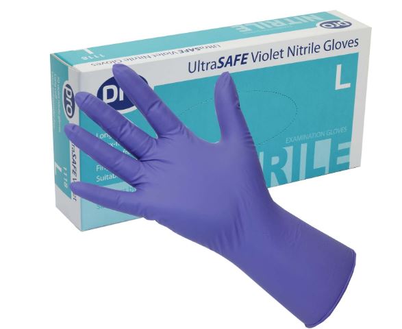 Ultrasafe Violet Long Cuff 8g Medium PK 50