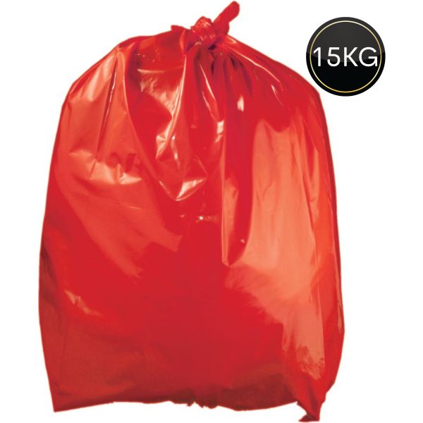 Premium Refuse Sack Recycled RED 18x28x38" 15KG X 200