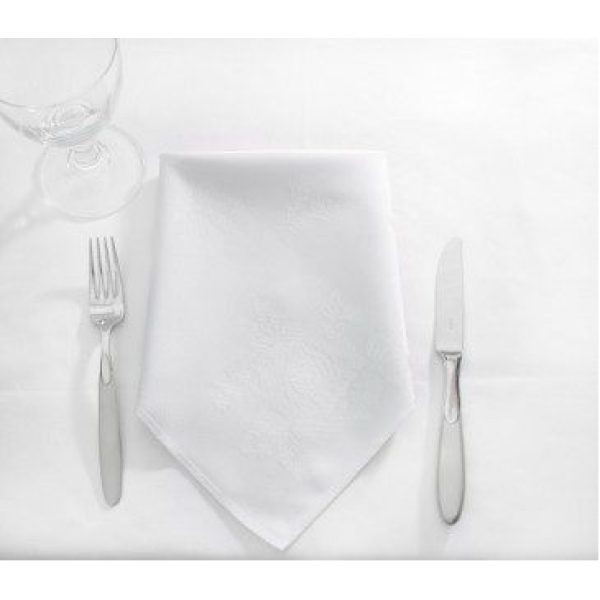 Table Cloth Rose Design Circular WHITE 68''