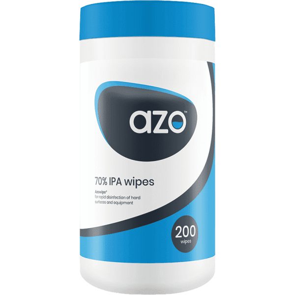 Azo Wipette Tub 70% IPA Disinfectant Wipes 18x20cm X 200