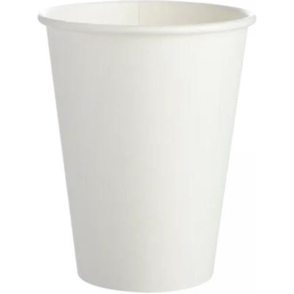 Paper Coffee Cup Plain Single Wall  WHITE 12OZ 50 X 20