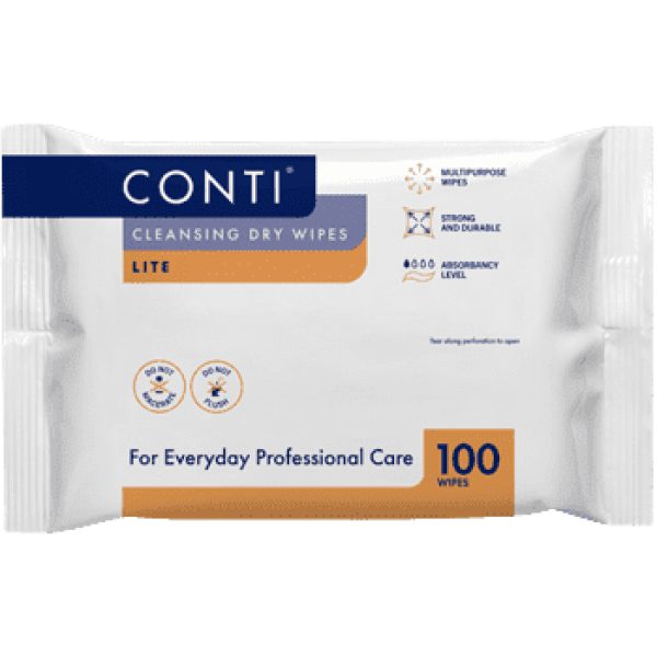 Conti Lite Dry Wipes Small 24x18cm 32 X 100 (CLW010)