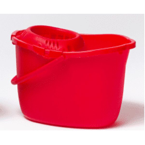 Plastic Mop Bucket & Wringer RED M114 x 15LTR