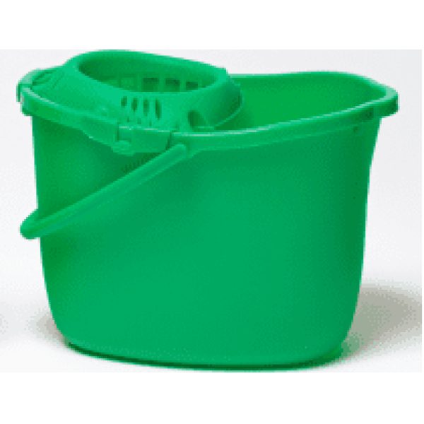 Plastic Mop Bucket & Wringer RED M114 x 15LTR