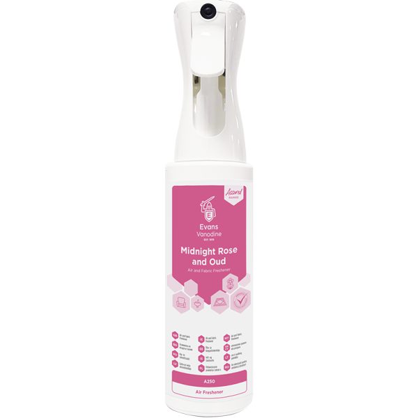 Evans Air & Fabric Freshener Midnight Rose & Oud 500Ml X 8