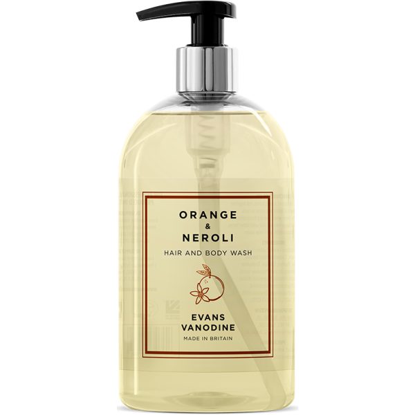 Evans Orange & Neroli Liquid Wash For Hair & Body 6 X 500ML