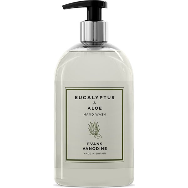 Evans Eucalyptus & Aloe Pearlised white liquid hand wash 6 x 500ML
