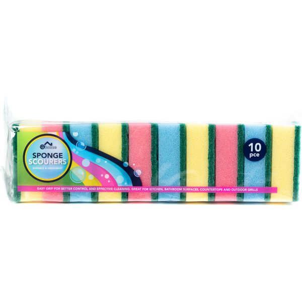 CS Home Sponge Scourers 10PK X 10